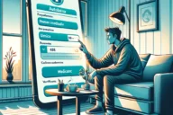 ilustração de como pedir a auto declaração de baixa numa aplicação