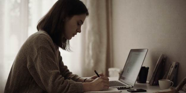 Profissional em Portugal a preparar lista de referências profissionais para candidatura a emprego