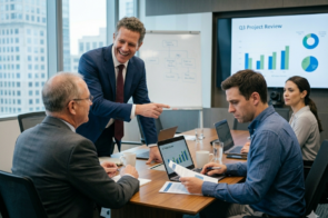 Um chefe e ficar com o trabalho do colaborador