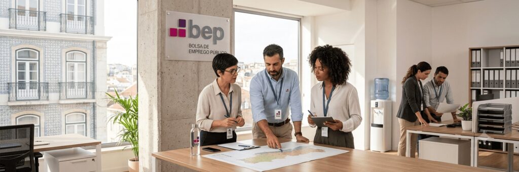 Representação de serviços do BEP, bolsa de emprego publico